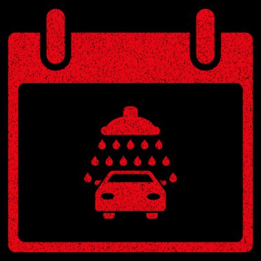 Araba duş takvim gün grenli doku simgesi