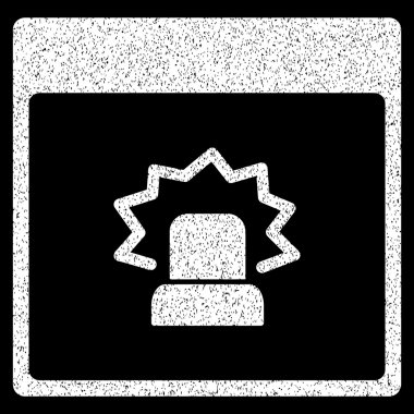 Uyarı takvim sayfası grenli doku simgesi