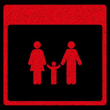 Aile takvimi sayfa grenli doku simgesi