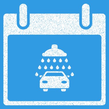 Araba duş takvim gün grenli doku simgesi