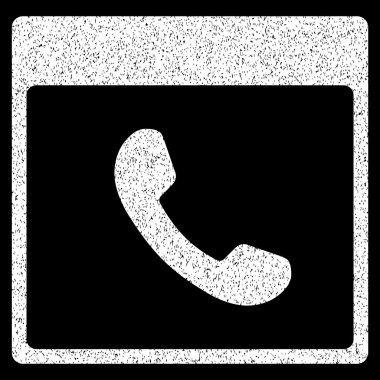 Telefon takvim sayfası grenli doku simgesi