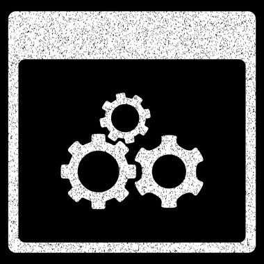 Mekanik vites sayfa grenli doku simgesini takvim