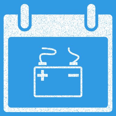 Akümülatör takvim gün grenli doku simgesi