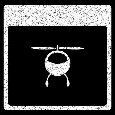 Helikopter takvim sayfası grenli doku simgesi