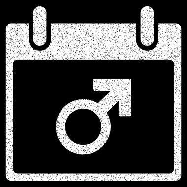 Mars erkek sembol takvim gün grenli doku simgesini