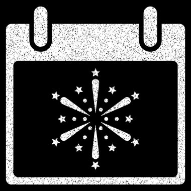 Havai fişek patlama takvim gün grenli doku simgesi