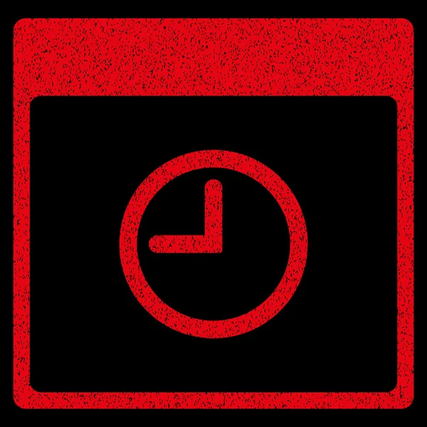 Zeit Kalender Seite körnige Textur Symbol — Stockvektor