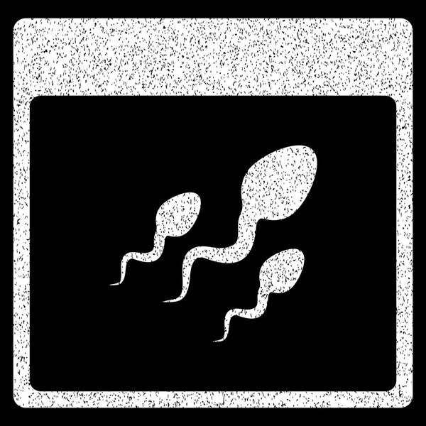 Spermatozoids Calendar Page Grainy Texture Icon
