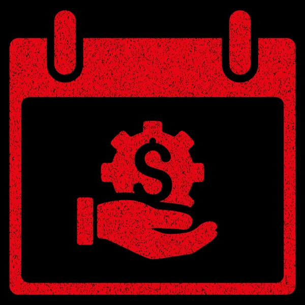 Pénzügyi fejlesztés Kézinaptár nap Grainy textúra ikon — Stock Vector