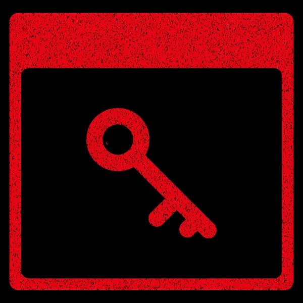 Kulcsnaptár oldal Szemcses textúra ikon — Stock Vector