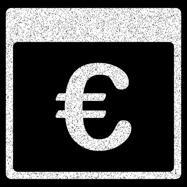 Euro Moeda Calendário Página Grainy Texture Icon —  Vetores de Stock