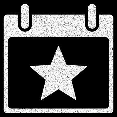 Yıldız takvim gün grenli doku simgesi