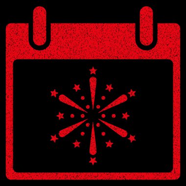 Havai fişek patlama takvim gün grenli doku simgesi