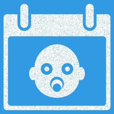 Bebek kafa gün grenli doku simgesini takvim