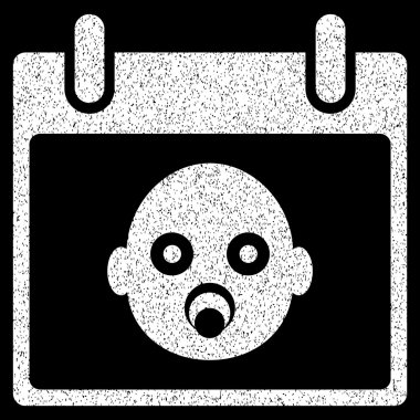 Bebek kafa gün grenli doku simgesini takvim