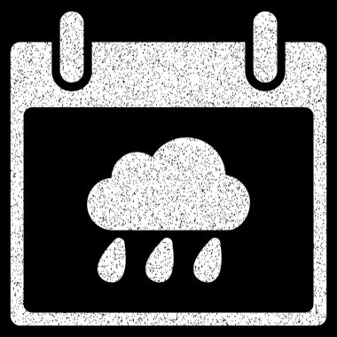 Yağmur bulutu takvim gün grenli doku simgesi