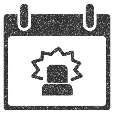 Uyarı takvim gün grenli doku simgesi