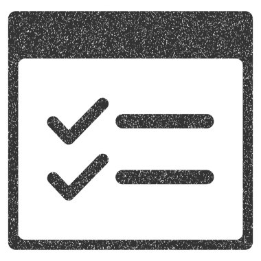 Öğeleri takvim sayfası grenli doku simgesi yapılır