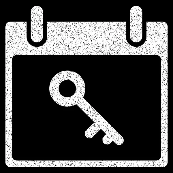 Kulcsnaptár nap Grainy textúra ikon — Stock Vector