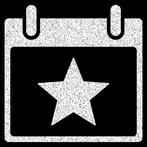 Yıldız takvim gün grenli doku simgesi