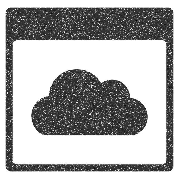 Cloud Calendar Page Grainy Texture Icon — Stock Vector