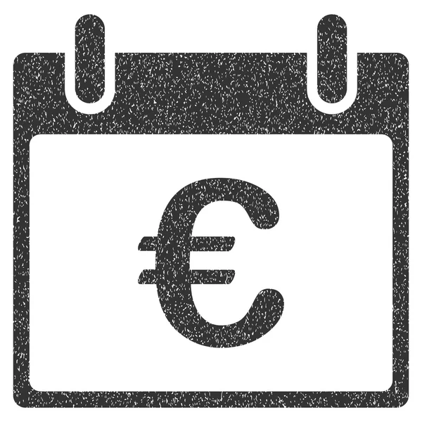 Ευρώ ημερολόγιο ημέρα κοκκώδη υφή εικονίδιο — Διανυσματικό Αρχείο