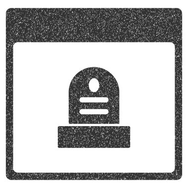 Anıt mezar taşı takvim sayfası grenli doku simgesi