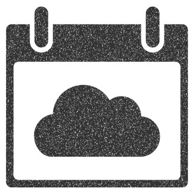 Bulut takvim gün grenli doku simgesi