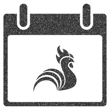 Horoz takvim gün grenli doku simgesi