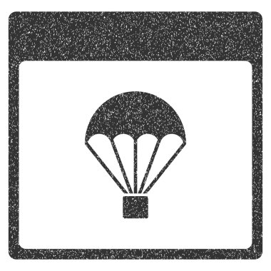 Paraşüt takvim sayfası grenli doku simgesi