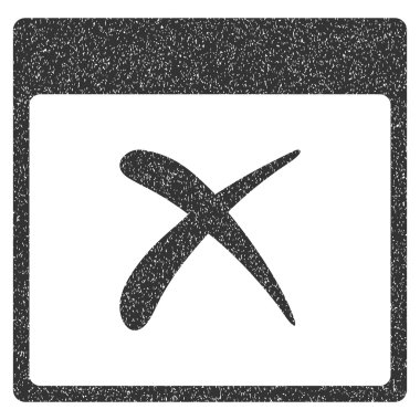 Takvim sayfası grenli doku simgesi reddetmek