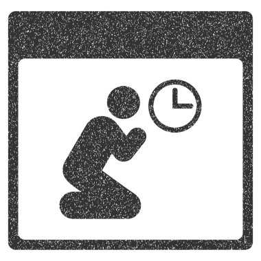 Saat takvim sayfası grenli doku simgesi dua