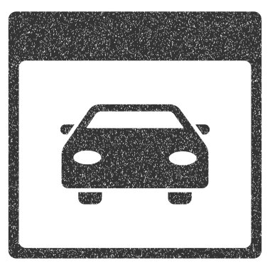 Otomobil araba takvim sayfası grenli doku simgesi
