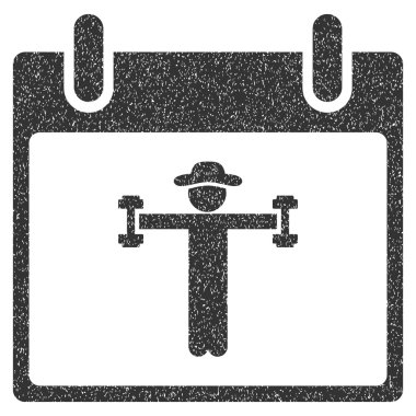 Fitness takvim gün grenli doku simgesi