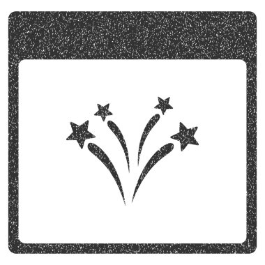 Havai fişek sayfa grenli doku simgesini takvim