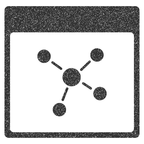 Συνδέσεις ημερολόγιο κοκκώδη υφή εικονίδιο σελίδας — Διανυσματικό Αρχείο