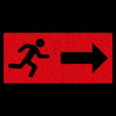 Acil çıkış grenli doku simgesi