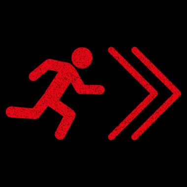 Çıkış yönünde grenli doku simgesi