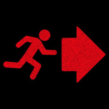 Çıkış yönünde grenli doku simgesi