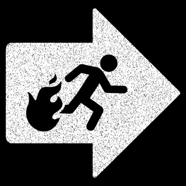 Yangın çıkış grenli doku simgesi