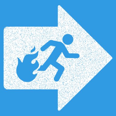 Yangın çıkış grenli doku simgesi