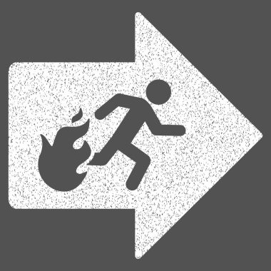 Yangın çıkış grenli doku simgesi