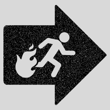 Yangın çıkış grenli doku simgesi