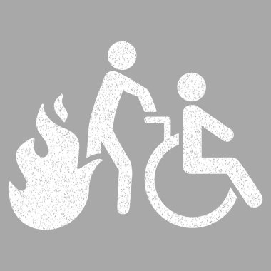 Yangın hasta tahliye grenli doku simgesi