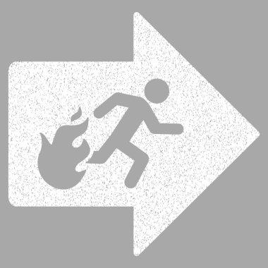 Yangın çıkış grenli doku simgesi