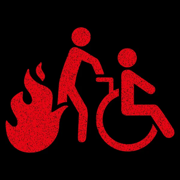 Yangın hasta tahliye grenli doku simgesi