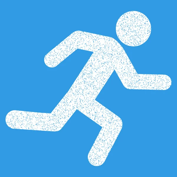 Hombre corriendo Grainy Texture Icon — Archivo Imágenes Vectoriales