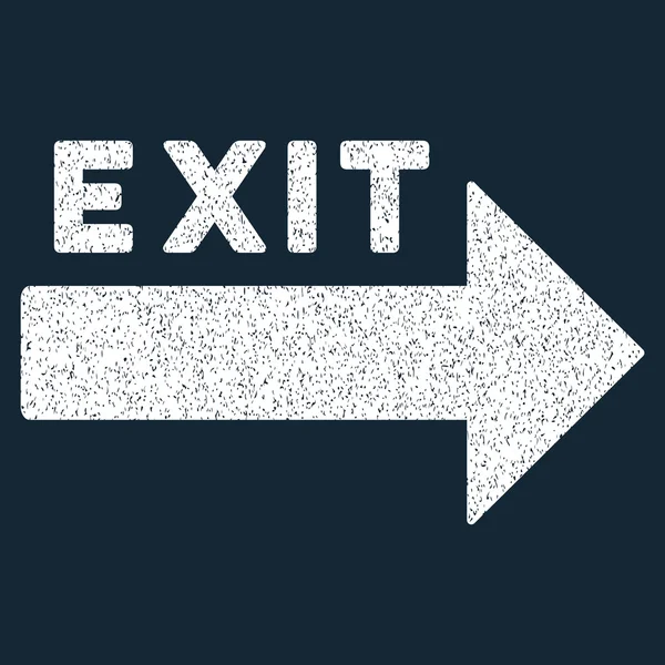 Exit Arrow Grainy Texture Icon — Stock Vector