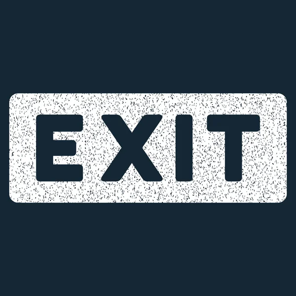 Exit-Etikett körnige Textur Symbol — Stockvektor