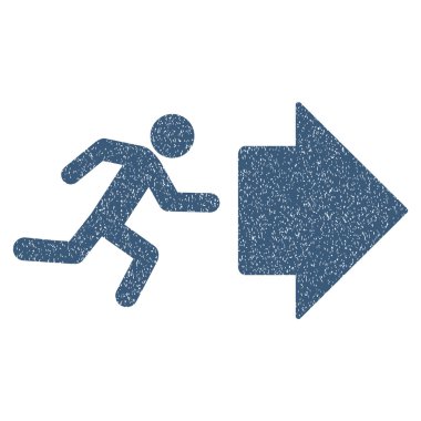 Çıkış yönünde grenli doku simgesi